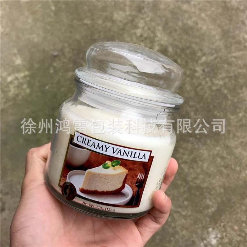 Transparent Storage Cup Mushroom Lid Scented Candle Glass Tea Small Jar Soy Candle Container Dispensing Bottle Packaging