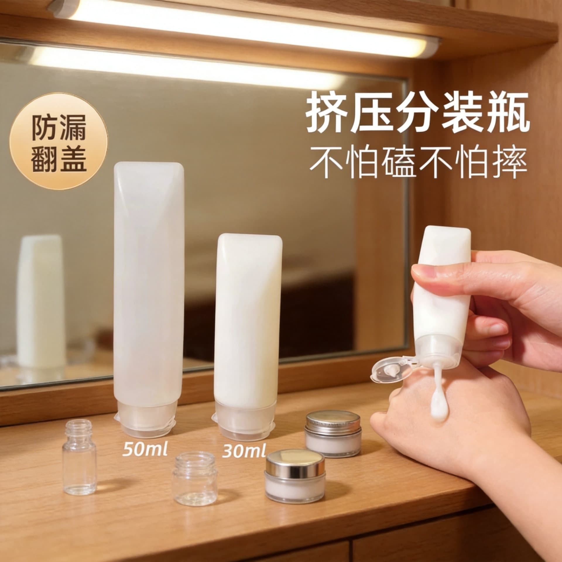 Travel 30ml refill bottle shampoo lotion empty bottle beauty skin care product sample tube cosmetic packaging materials wholesale