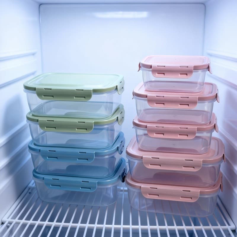 Food-Grade Refrigerator Fresh-Keeping Container, Heatable Lunch Box with Lid, Plastic Sealed Food Storage Container, Microwave-Safe Meal Box