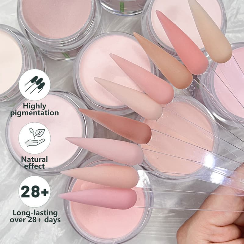 Cross-border Bestseller Acrylic Powder, Nail Crystal Powder, Flesh Pink Nude Carving Powder, Soak-Off Acrylic Powder