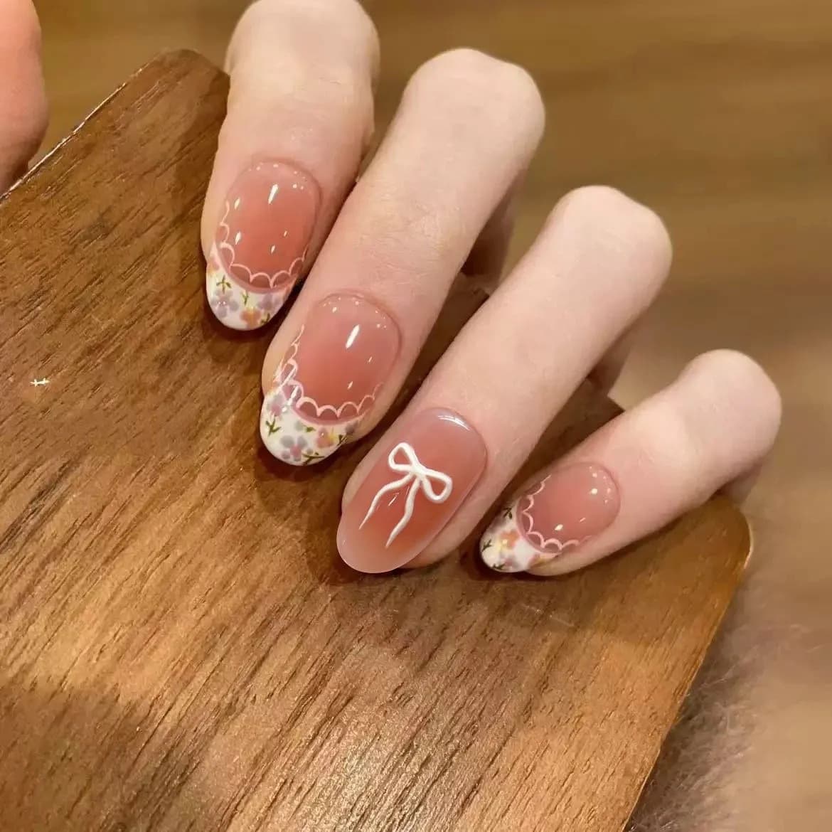 Handmade Press-on Nails 10pcs Short False Nail Tips Glossy Fake Nails Wholesale Press-on Nail Tips Cross-border Nails