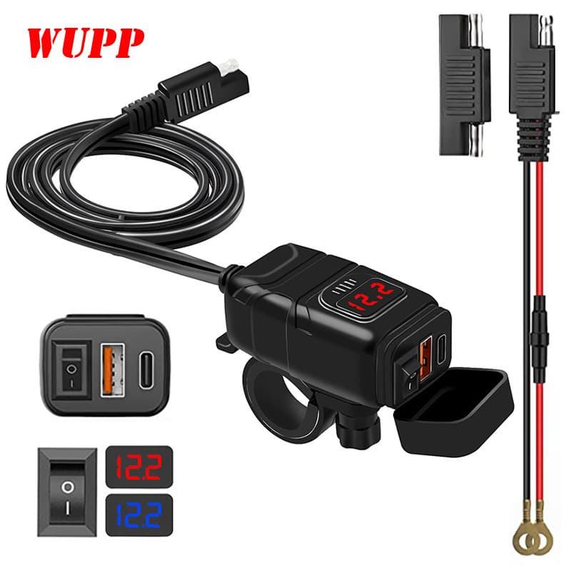 WUPP Modified Car Charger PD+QC3.0 Fast Charge Type-C Phone Car Charger Wholesale