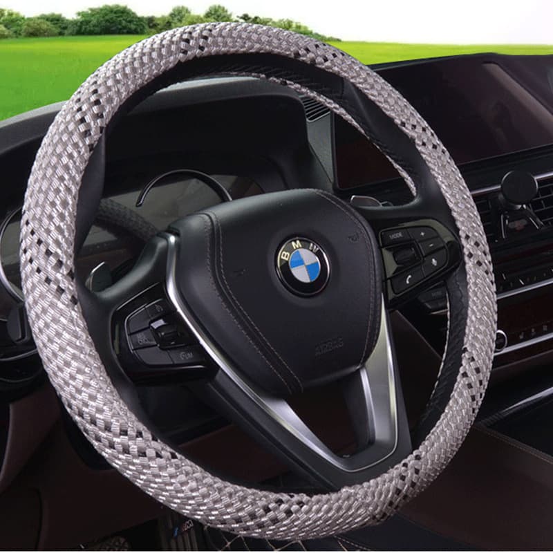 Steering Wheel Cover, Breathable and Comfortable Touch, Car Steering Wheel Cover, Anti-Slip and Wear-Resistant Silicone Car Handle Cover, All-Season Universal