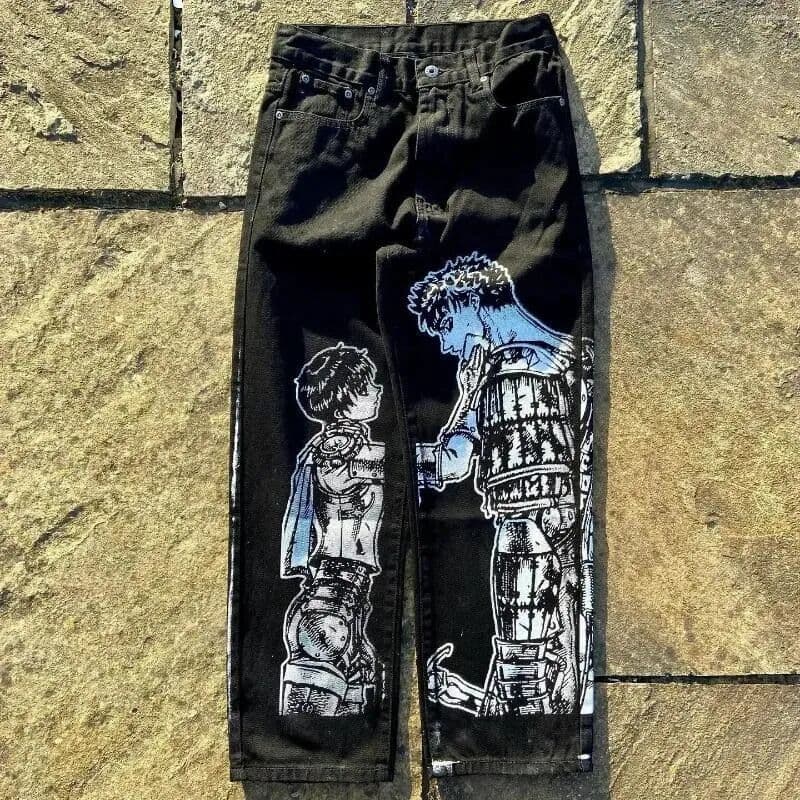 American trendy street brand Y2K jeans for men 2025 summer new style Harajuku hip-hop loose and versatile long pants