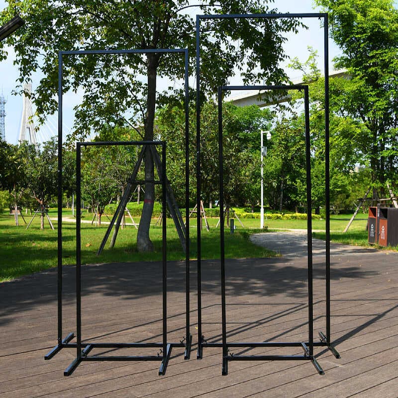 New wedding props iron geometric screen road guide wedding stage decoration ornaments three-dimensional rectangular arch frame