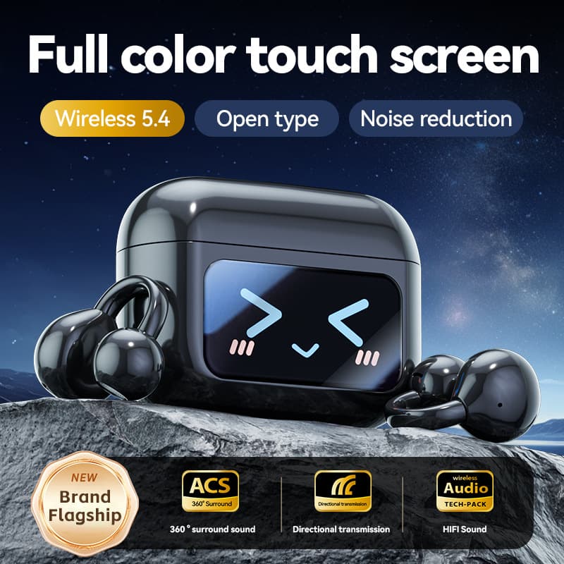 M100 cross-border hot-selling hot-selling clip-on touch smart color screen high-quality Bluetooth headset source factory wholesale