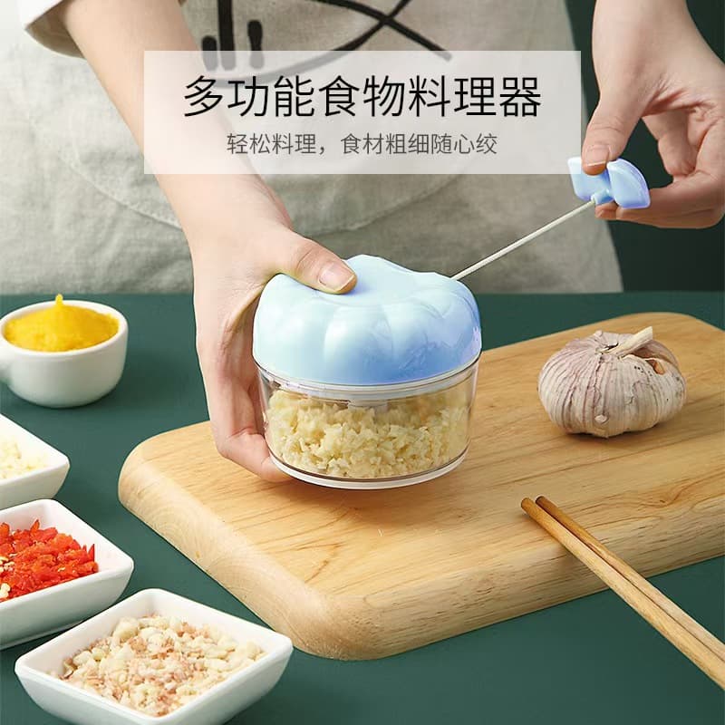 Mini Pumpkin-Shaped Manual Multi-Function Garlic Press, Home Garlic Mincer and Masher Helper, Kitchen Garlic Puller