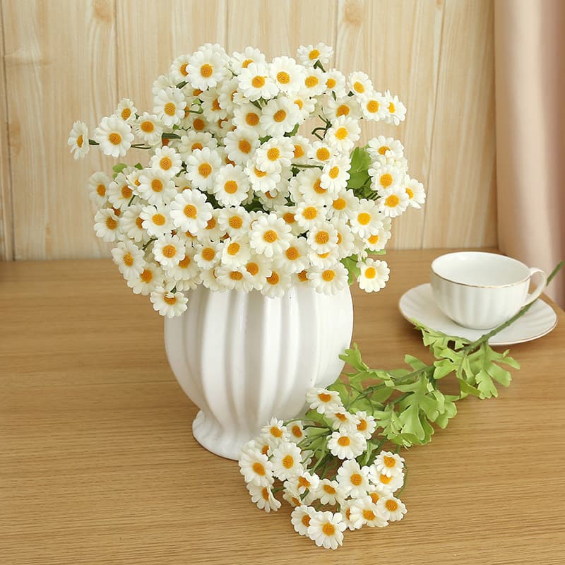 Ins Internet Celebrity Minimalist White Daisy Artificial Flowers, Home Tabletop Decoration, Artificial Fake Flowers, Single Stem Chamomile