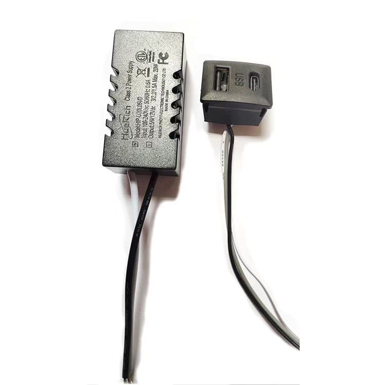 9V 20W adapter for table lamps and floor lamps, dedicated USB wireless charger, 20W rechargeable power supply for US standard table lamps.