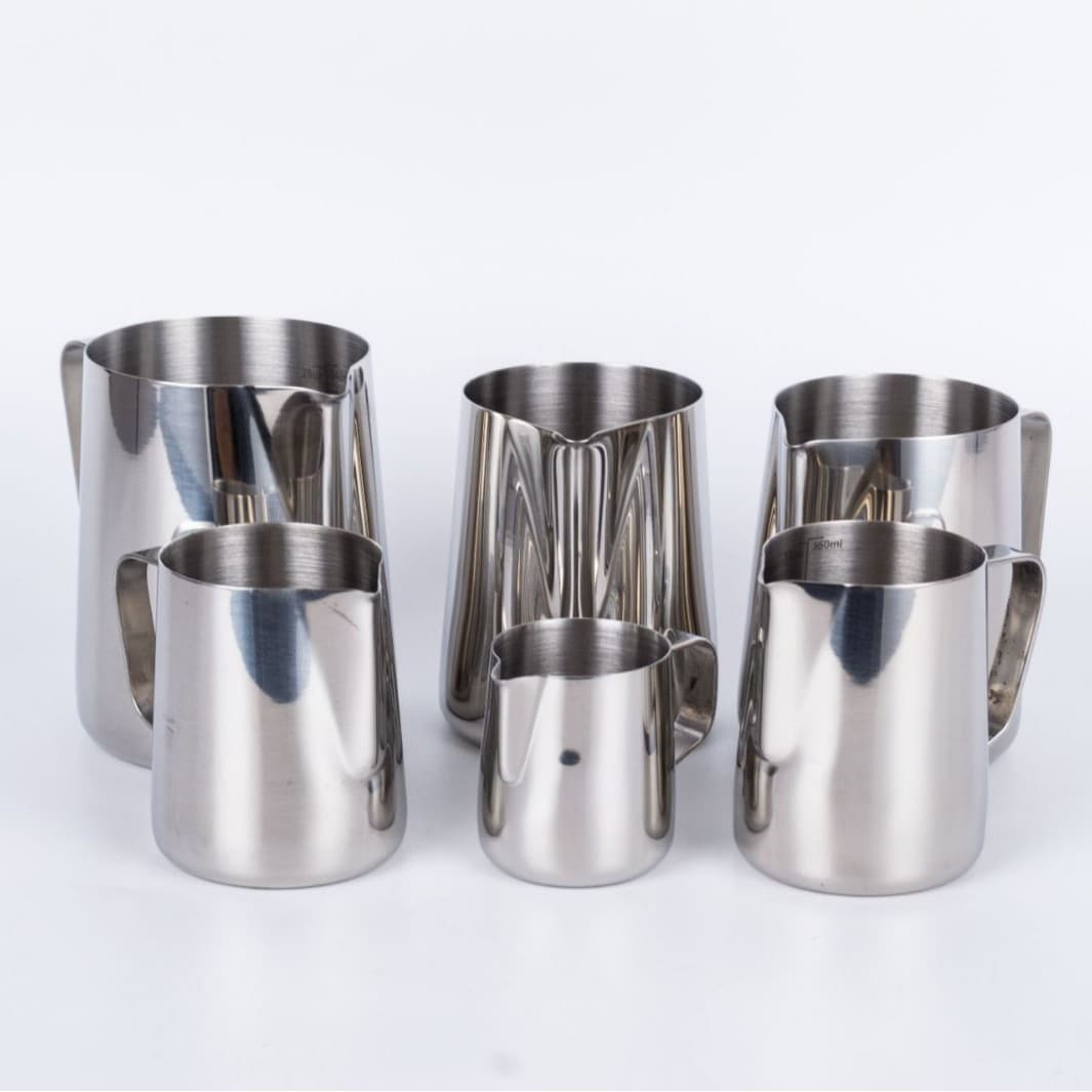 Food Grade Stainless Steel Coffee Pour-Over Kettle with Scale, Latte Art Milk Frothing Pitcher, Embossed Coffee Kettle