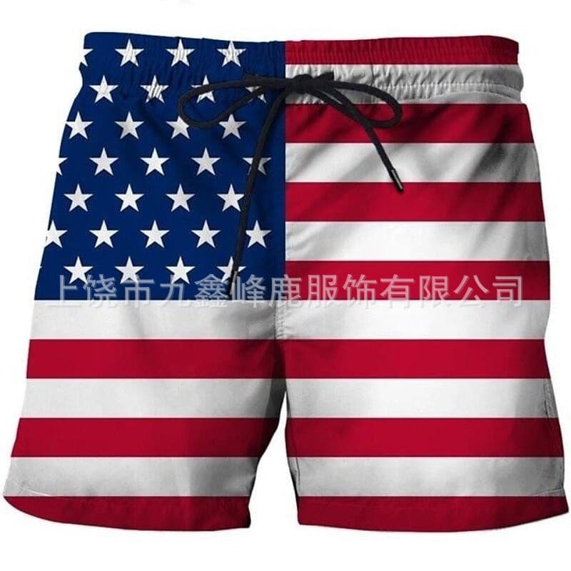 2026 Cross-border 250th Independence Day USA Flag Eagle Men's Casual Everyday 5-Inch Shorts Spring Summer Beach