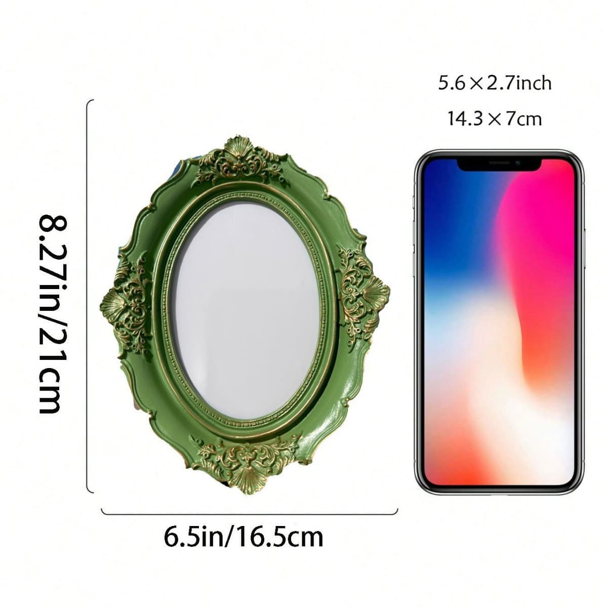 Vintage Gold Oval Picture Frame Tabletop Resin Carved Prop European Decoration Pink Gold Factory Wholesale