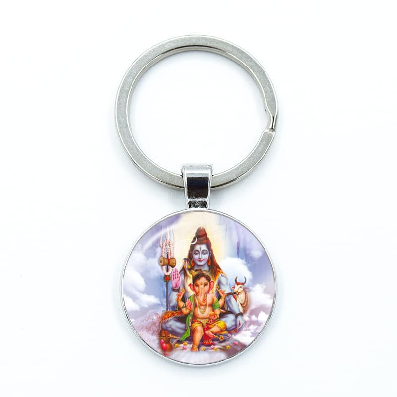 Cross-border hot sale rock star Queen time stone keychain pendant bag car pendant