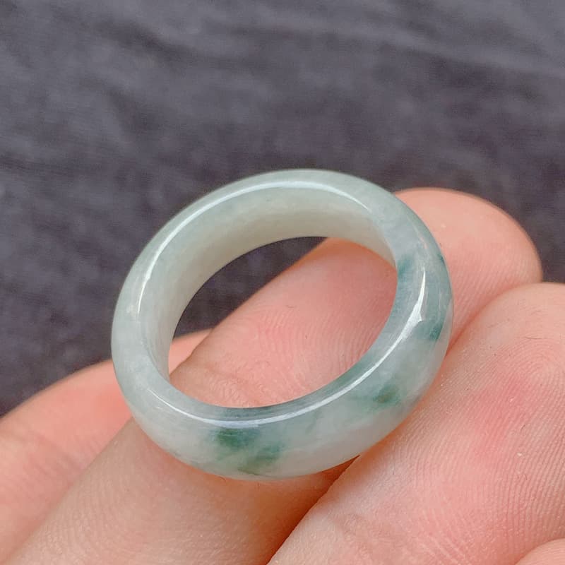 Jade Ring Floating White Jade Ring Ring Ring for Men and Women Couple Ring