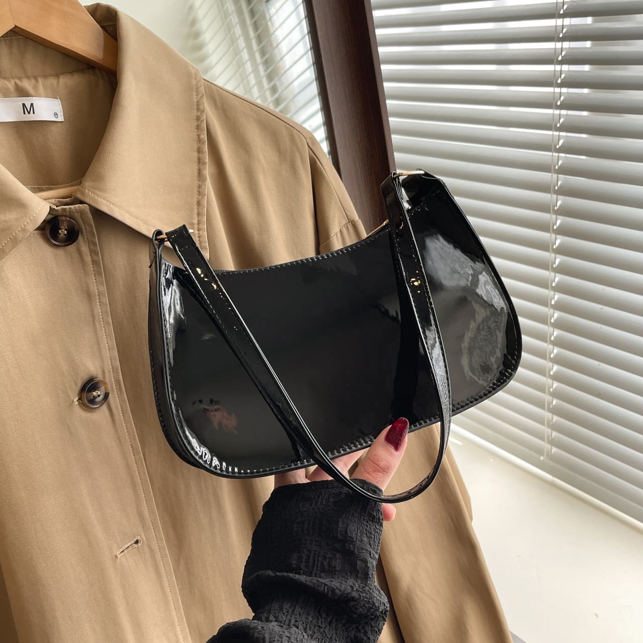 Solid Color Mini Square Bag 2025 Autumn/Winter Shoulder Underarm Handbag Women's Bag Cross-border Trendy Design Niche Commuter