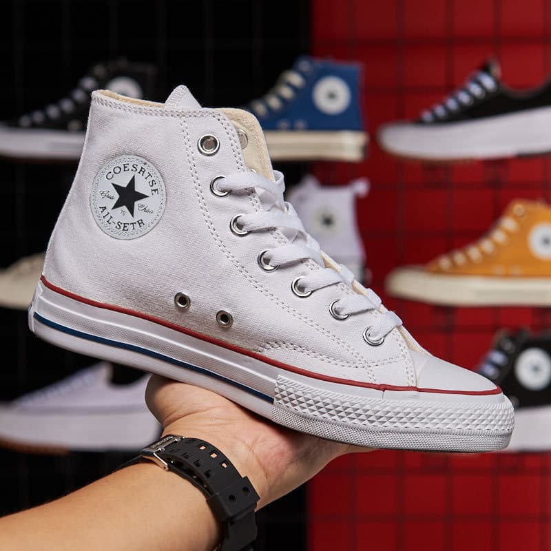 Meiqi Converse High-Top 1970s Canvas Shoes for Couples, Men and Women, Summer Breathable Casual Board Shoes, Low-Top Casual