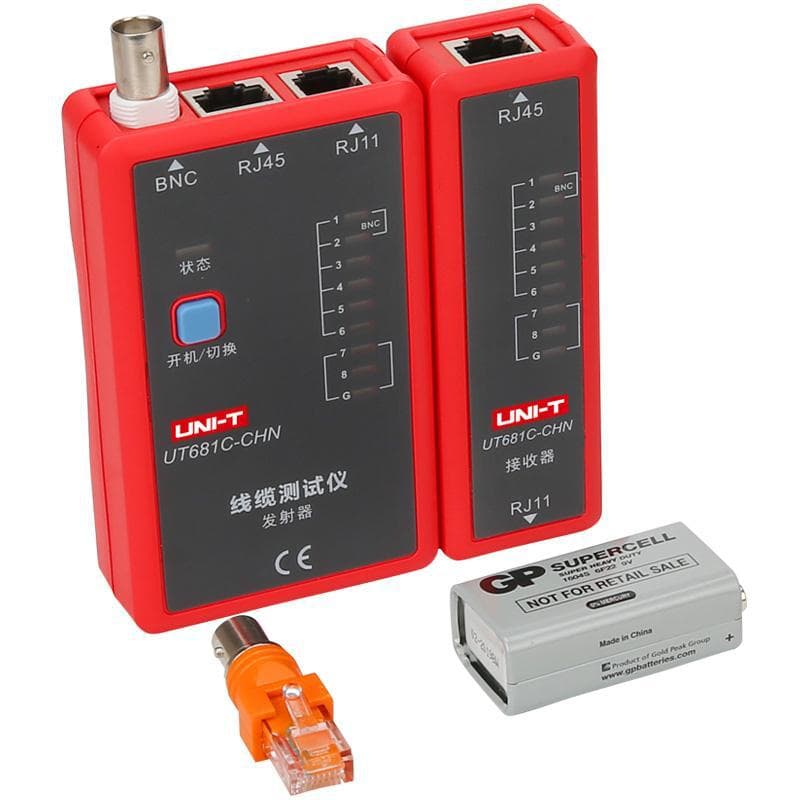UNI-T Wire Tester UT681A/UT682 Multifunctional Cable Tester Digital Tone Generator and Probe Network Cable Tracer