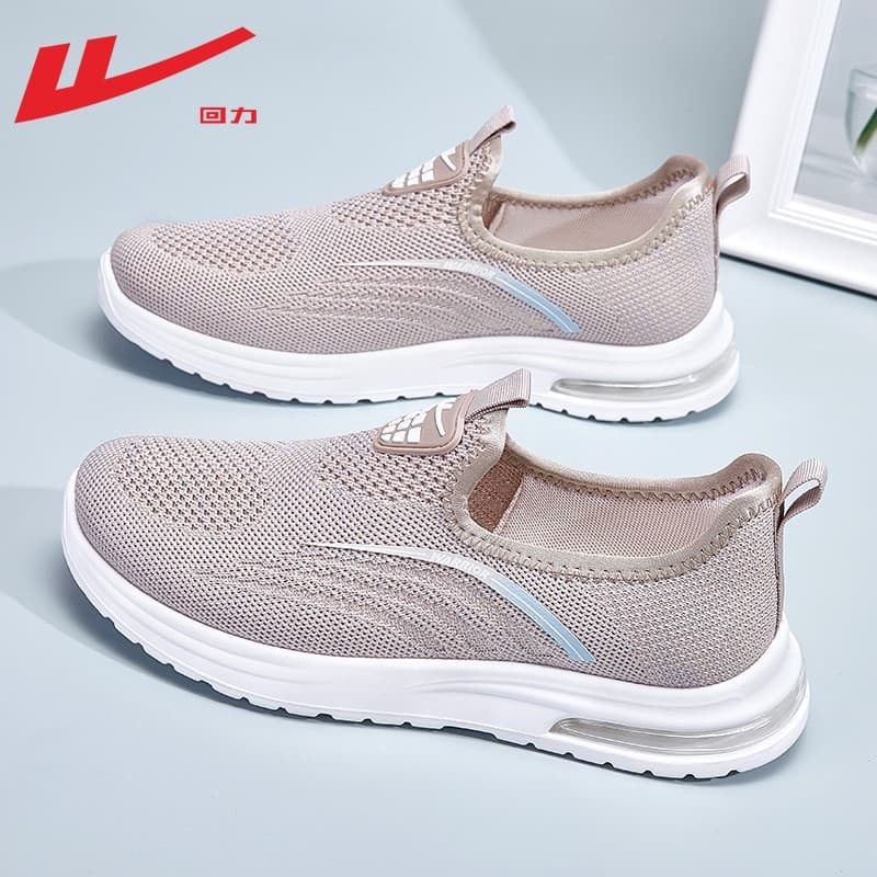 Warrior Mom Shoes Women's Summer Casual Shoes Comfortable Slip-on Walking Shoes Mesh Shoes Old Beijing Cloth Shoes for Women