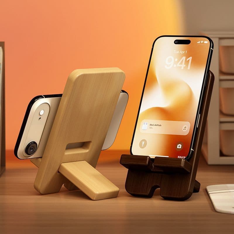 New bamboo mobile phone holder, three-dimensional and durable, detachable, lazy, simple and creative mobile phone holder for live streaming and drama watching