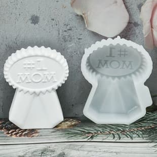 Z0237 Mom Award Ribbon Soap Mold Decorative Cement Plaster Mold DIY Silicone Mold