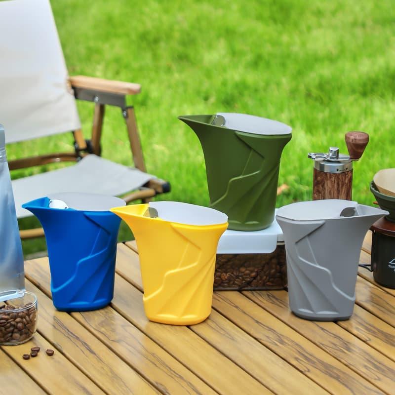 Shengji Drip-Style Pour-Over Coffee Kettle with Three-Speed Flow Control, Outdoor and Home Silicone Coffee Pot Water Can