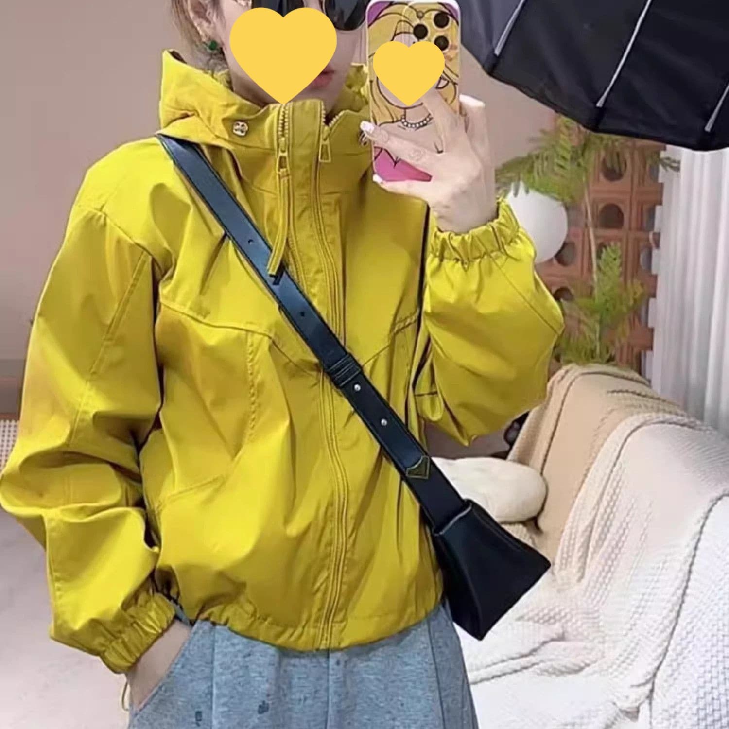 European casual double-zip windbreaker for women spring/summer new trendy fashionable jacket top sun-protective coat.
