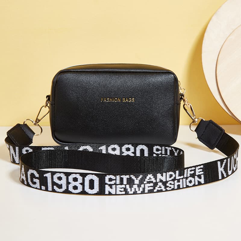 2024 New Style Crossbody Shoulder Bag for Women, Trendy Zip Letter Soft Surface Horizontal Crossbody Small Bag