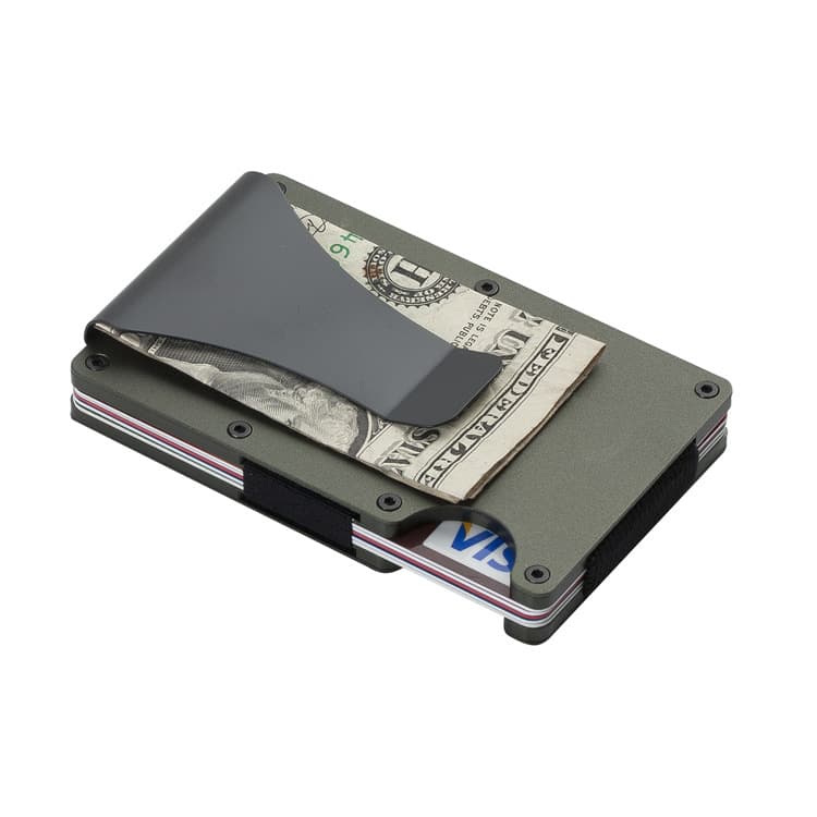 Aluminum Alloy Carbon Fiber Rfid Blocking Large Capacity Credit Card Holder Wallet Office Card Case Culture Clip