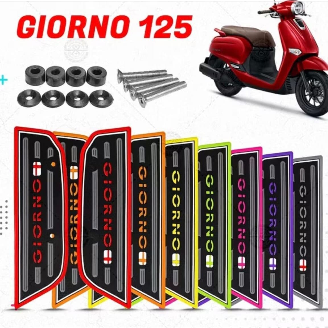 Custom Fit Floor Mat for Giorno125 Scooter Modified Accessories Rubber Foot Pedal Mat Hot Selling