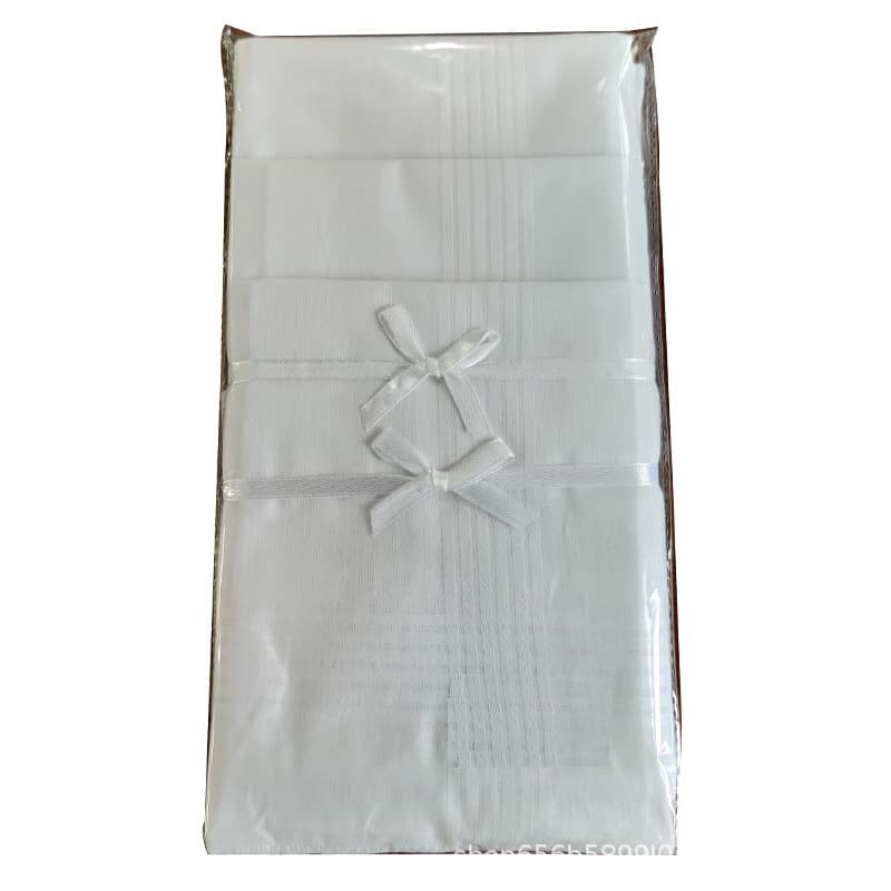 40cm Amazon White Square Handkerchiefs for Men, Vintage Style, Handkerchiefs, Pocket Squares, Graffiti Embroidery, DIY, 12 pieces/bag