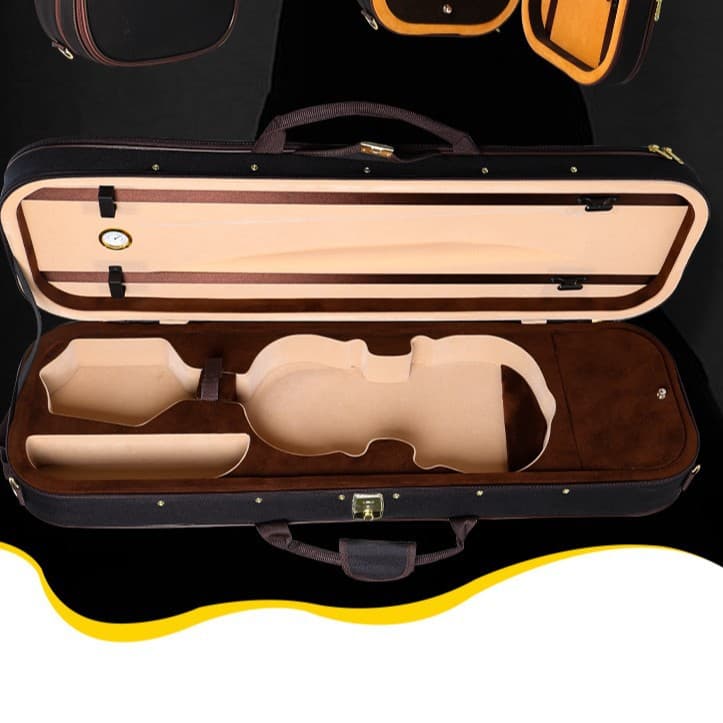 Various Styles Violin Viola Case, Portable, Pressure-Resistant, and Durable, with Large Interior Space and Hygrometer