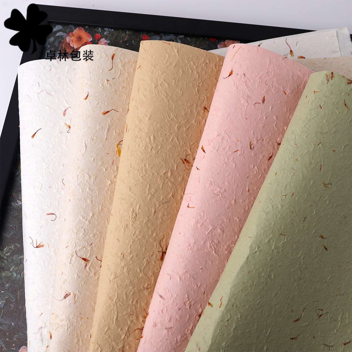Genuine petal paper, hand-tearable Dongba paper, wrinkled texture paper, thickened original wood pulp paper, floral flower wrapping paper