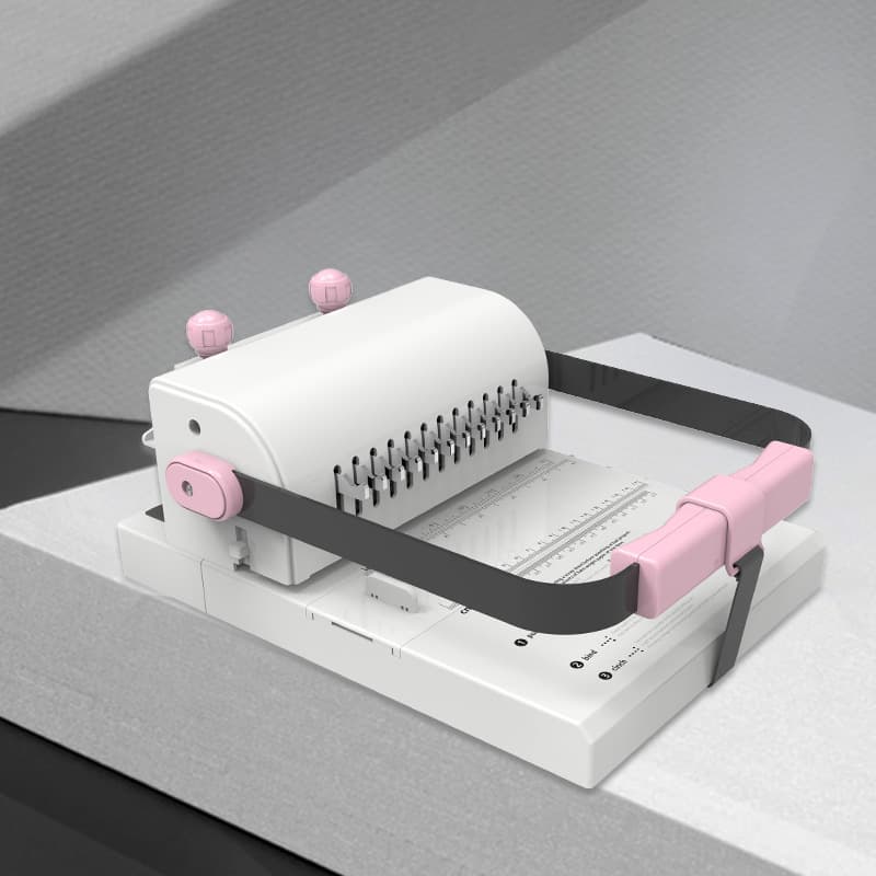 CUTE12 Iron Ring Binding Machine Double Coil Binding Machine Full Slotting Knife 12 Holes Round Hole Punch Loose-leaf Cute Binding