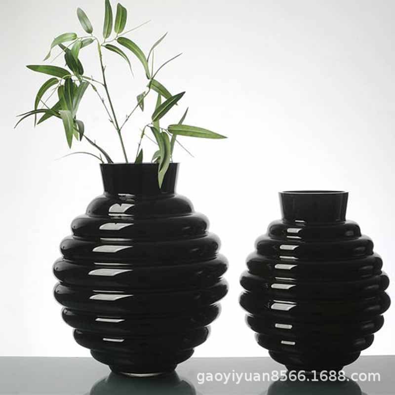 Simple Modern White Glass Flower Vase, Living Room Dining Room Showroom Glass Vase Decoration, Hydroponic Glass Vase