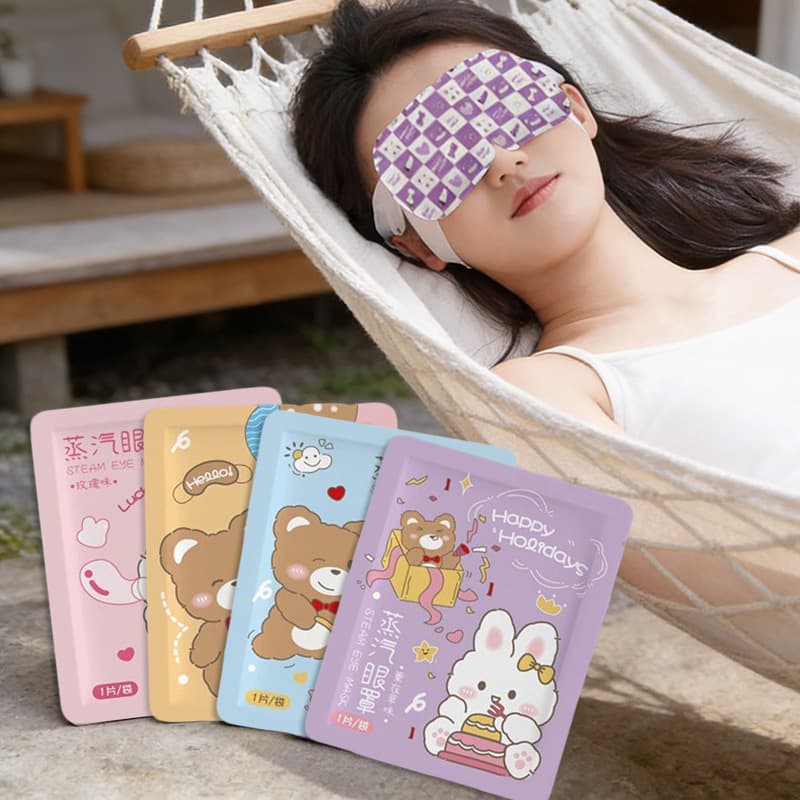 Self-Heating Warm Compress Eye Mask Disposable Steam Eye Mask Light-Blocking Sleep Steam Eye Patch Sleeping Mask