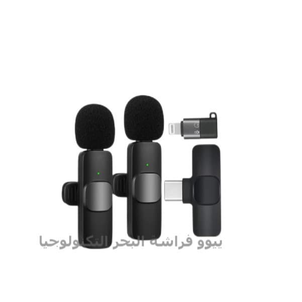 Wireless Lapel Microphone K9K8 with Charging Case, Noise-Reducing Clip-on Mic for Mobile Live Streaming
