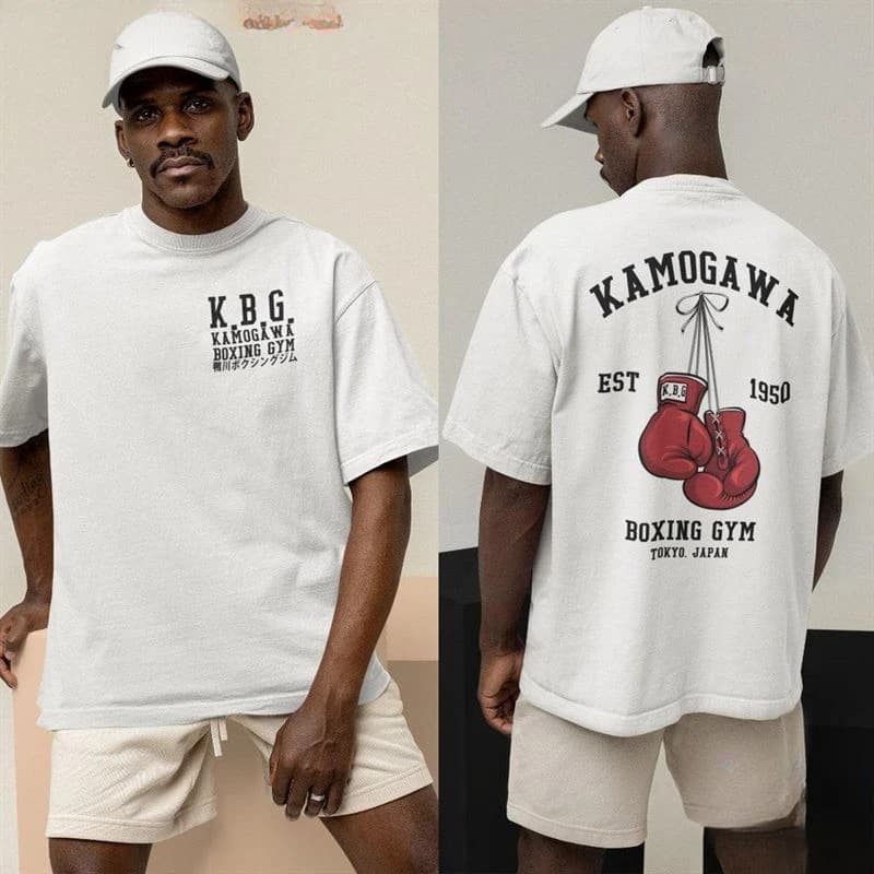 Cross-border European size pure cotton printed retro GYM men's and women's T-shirts funny comics