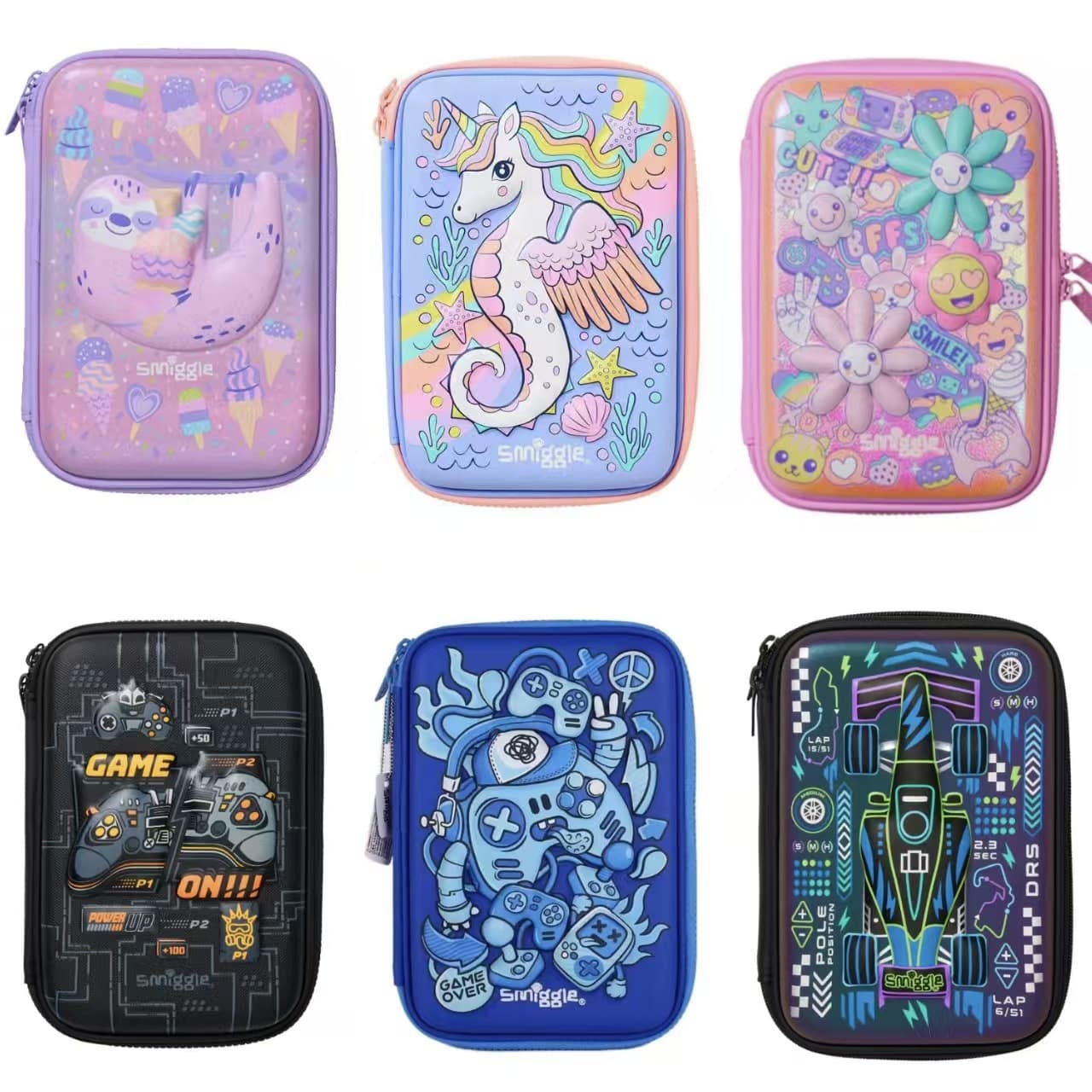 Australian Smiggle Stationery Box Children's Cartoon Large Pencil Case Primary School Students Large Capacity Pencil Box