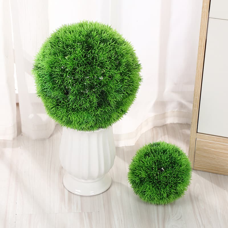 Factory Direct Artificial Grass Ball Home Living Room Decoration Plastic Grass Ball Detachable Artificial Pine Needle Branch Green Plant