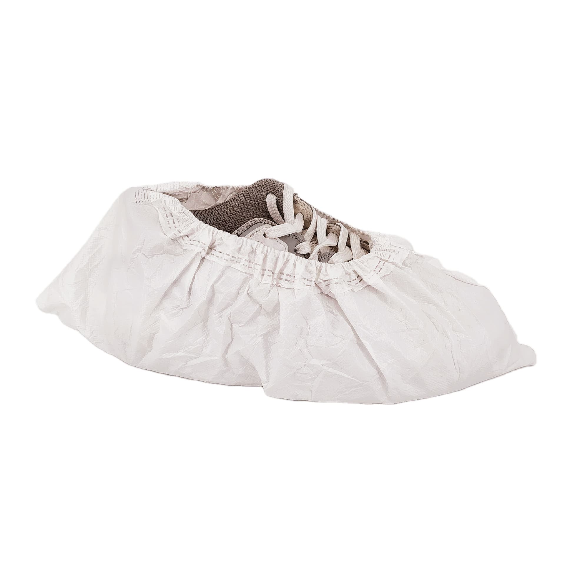 Factory processed disposable breathable film-coated shoe covers, thickened breathable and waterproof non-woven short shoe covers.