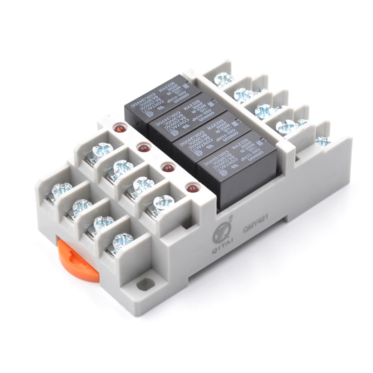 QMY421 relay module DC24V signal isolation amplification 4-position terminal power relay wholesale manufacturer