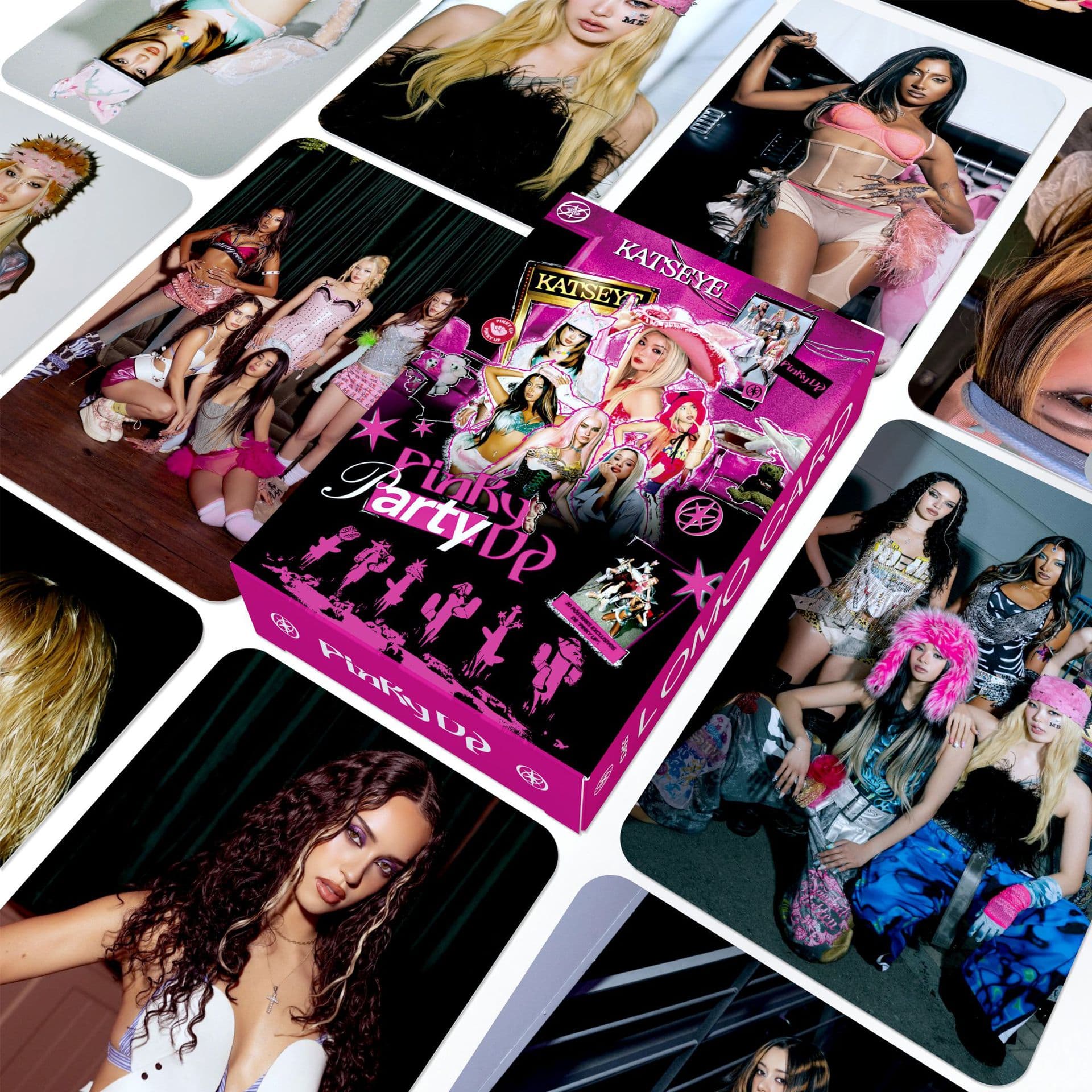 KATSEYE Lomo Cards Kpop Girl Group Pinky UP Album Same Style Lomo Cards Megan Star Photo Cards