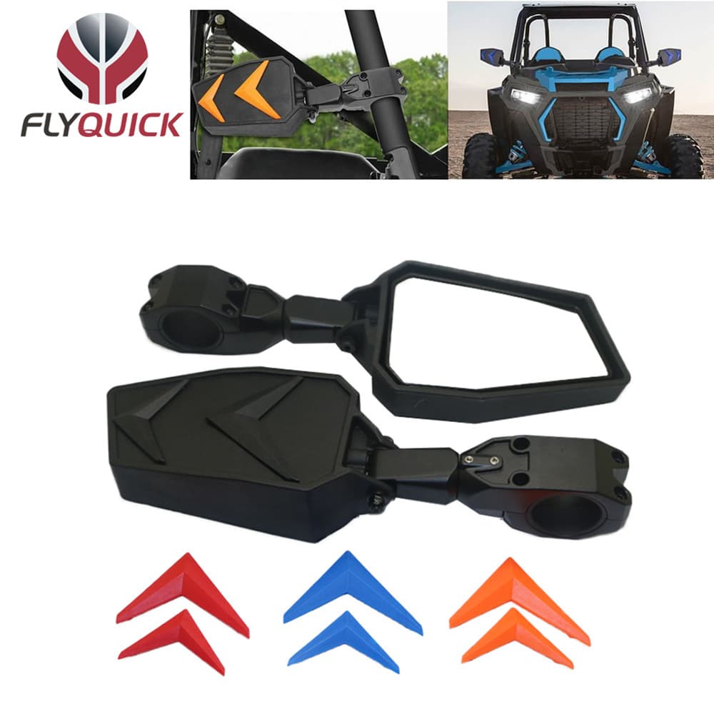 Cross-border ATV/UTV Wide-angle All-terrain Utility Vehicle Rearview Mirror, Universal for 1.75/2-inch Brackets