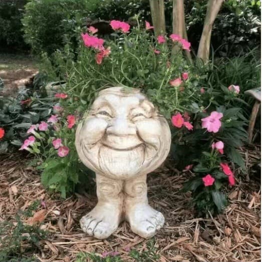 The Face Statue Planter Funny Muggle Flower Pot Cross-border Resin Decorative Ornament for Home