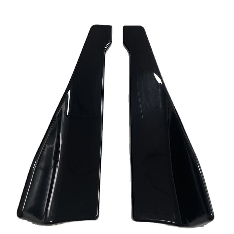 Universal Car Rear Bumper Corner Protector Trim 48cm Gloss Black Rear Lip Splitter Corner Guard Decoration