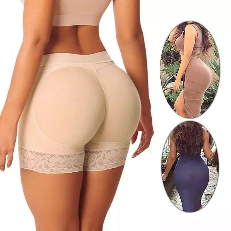 Butt-lifting pants for women, base layer butt-enhancing fake butt panties, body shaping shaping boxer tummy control pants with insert pads