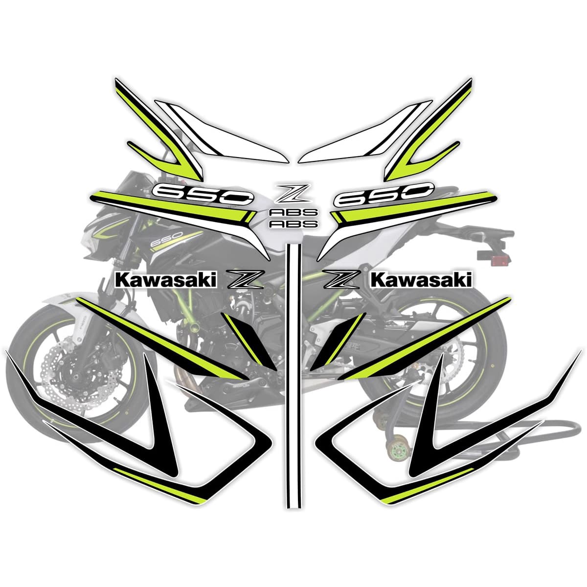 Compatible with Kawasaki Z650 Z900 Z400 Motorcycle Stickers ER650 Z250 EX400 Body Decals Graphics