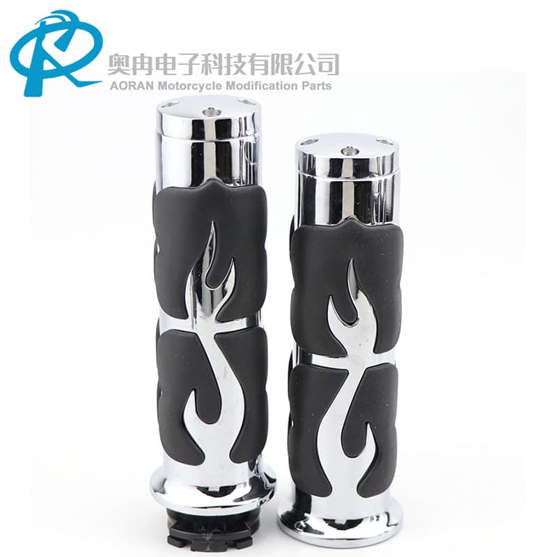 Harley Handlebar Grip Round Head Flame Grip Motorcycle Accessories Universal Handlebar Grip Motorcycle Modification Parts 25MM