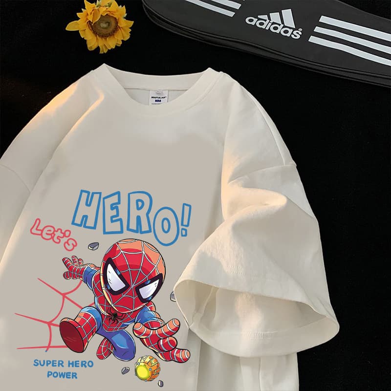 Fried Street Foreign Style Boys T-Shirt Short Sleeve Summer Kids Top Half Sleeve Summer Fashionable Ins