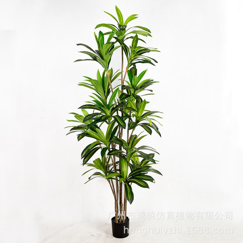 Artificial Brazilian Iron Tree Potted Plant, Yemen Iron, Brazil Wood Wholesale Living Room Plant Bonsai, Lily Bamboo Floor Plant